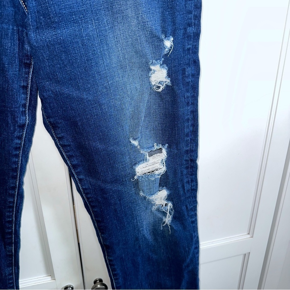 Flying Monkey High Rise Ripped Cuffed Stretch Skinny Jeans Size 30 - Picture 12 of 14